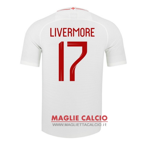 nuova maglietta inghilterra 2018 livermore 17 prima